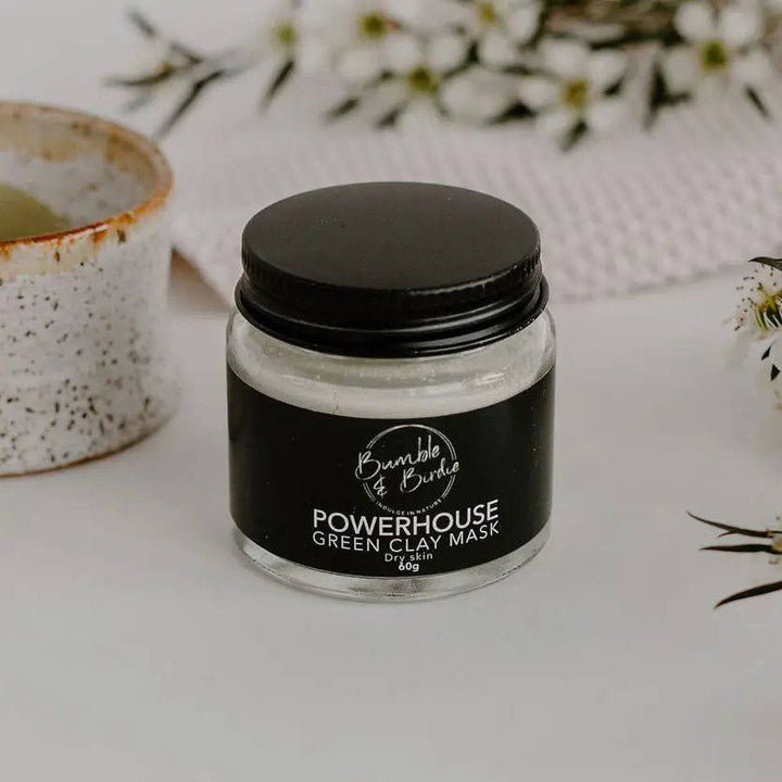 Face Mask - Powerhouse Green Clay - Bumble & Birdie NZ 